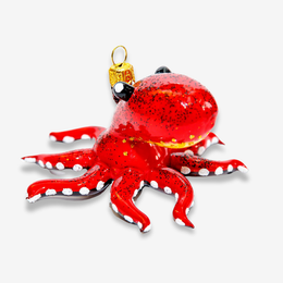 Red Octopus Ornament