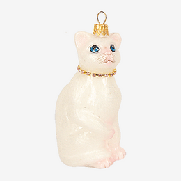 White Cat Ornament