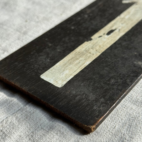 19th-century Hand-Painted Number "1" Wood Tile