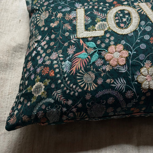 "Love" Embroidered Cushion (CS-822)