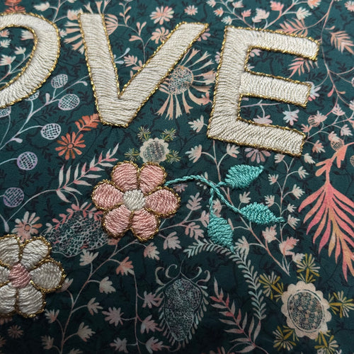 "Love" Embroidered Cushion (CS-822)