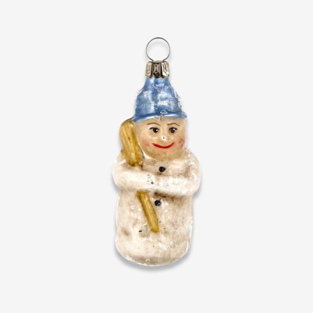 Snow Child with Broom Ornament