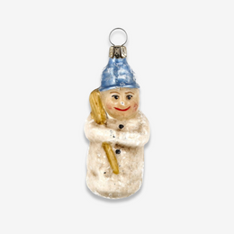 Snow Child with Broom Ornament