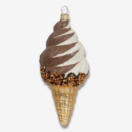 Vanilla Ice Cream Cone Ornament