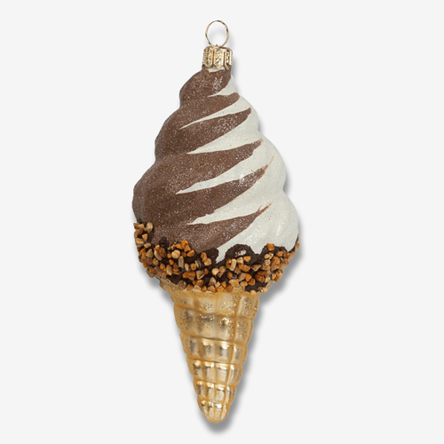 Vanilla Ice Cream Cone Ornament