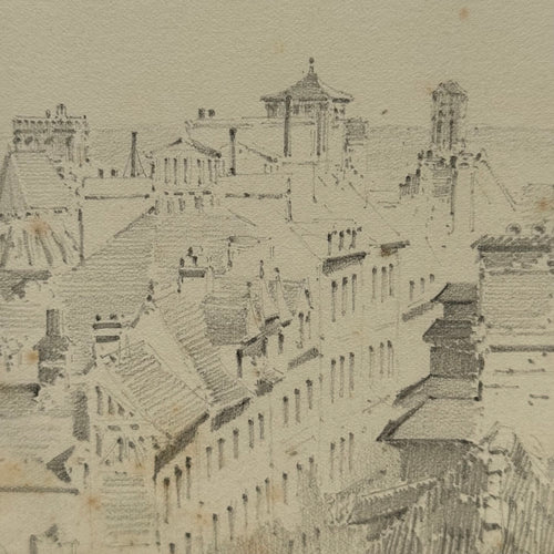 19th-century French Pencil Drawing by Alphonse Baril (#75)