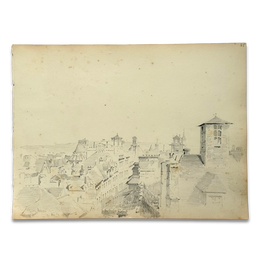 19th-century French Pencil Drawing by Alphonse Baril (#75)