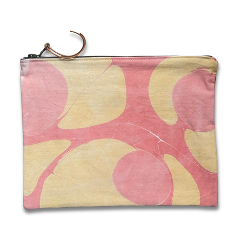 Hand Marbled One-of-a-Kind Zipper Pouch (#P08)