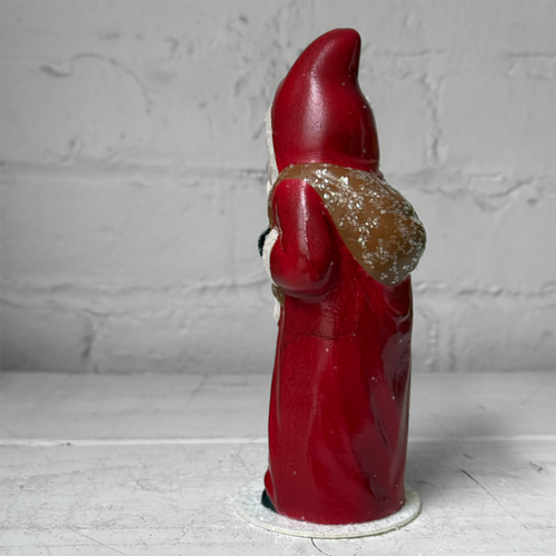 Papier-Mâché Santa in Old Red