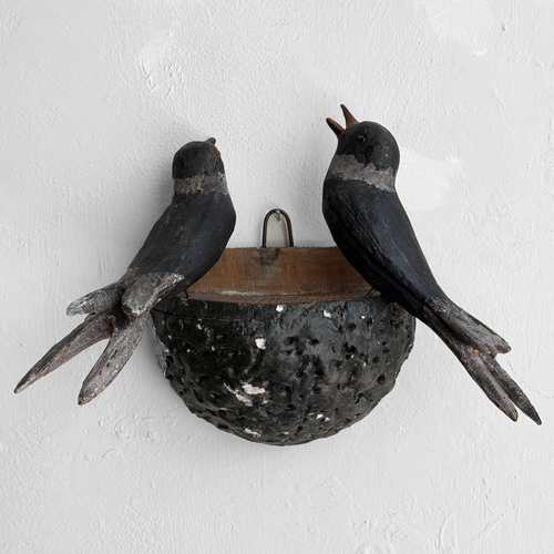 Early 20th-century Black Forest Carved Bird's Nest (BFB-12)