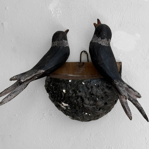 Early 20th-century Black Forest Carved Bird's Nest (BFB-12)