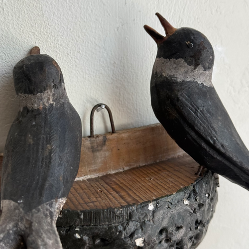 Early 20th-century Black Forest Carved Bird's Nest (BFB-12)