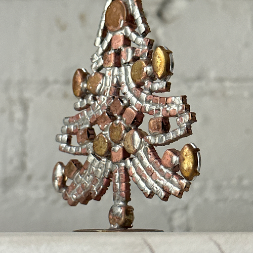 Crystal Jeweled Tree in Green & Gold