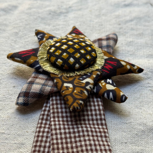 Vintage Dead Stock Ribbon Rosette Pin #14