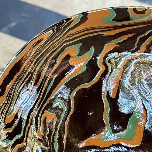 Marbled Dinner Plate in Byzance (1114)
