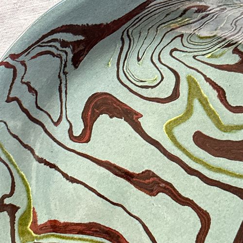 Marbled Dinner Plate in Fontainebleau (FB #748)