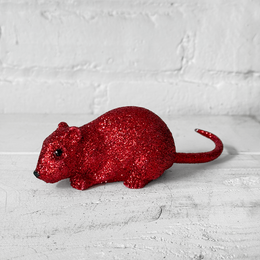 Red Glitter Mouse