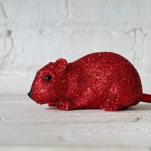 Red Glitter Mouse
