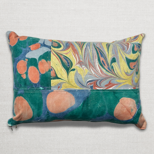 Hand Marbled One-of-a-Kind Pillow (SW07)