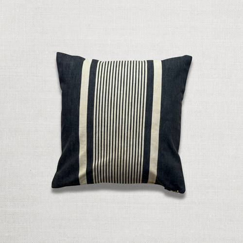 Custom 19th-century Small French Ticking Pillow (#38)