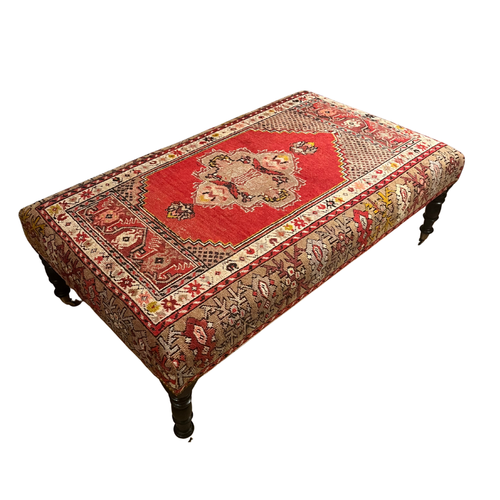 Custom Antique Rug Ottoman