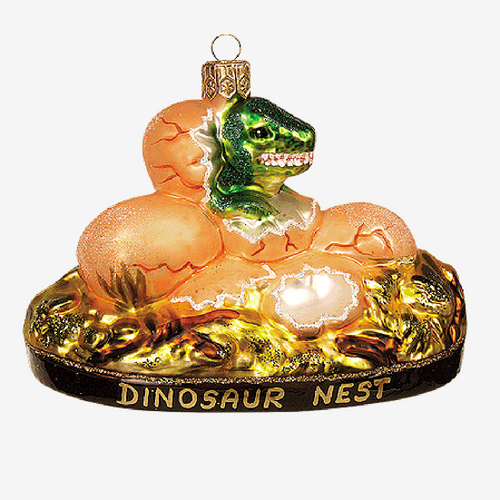 Dinosaur Nest and Eggs Ornament
