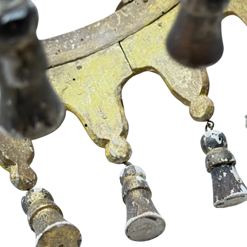 19th-century Italian Carved Wood Crown