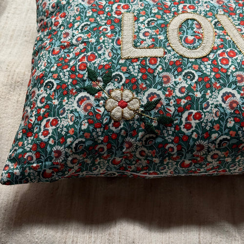 "Love" Embroidered Cushion (CS-823)