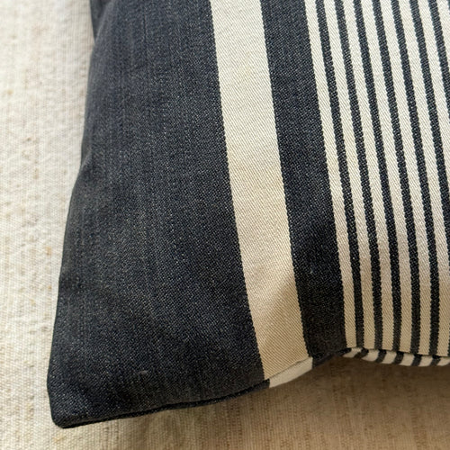 Custom 19th-century Small French Ticking Pillow (#39)