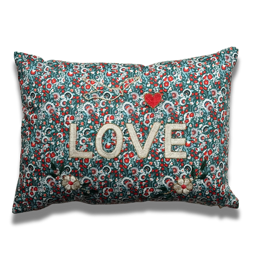 "Love" Embroidered Cushion (CS-823)