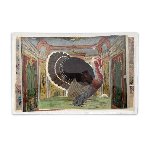 One-of-a-Kind Collaged Turkey Mat (#15)
