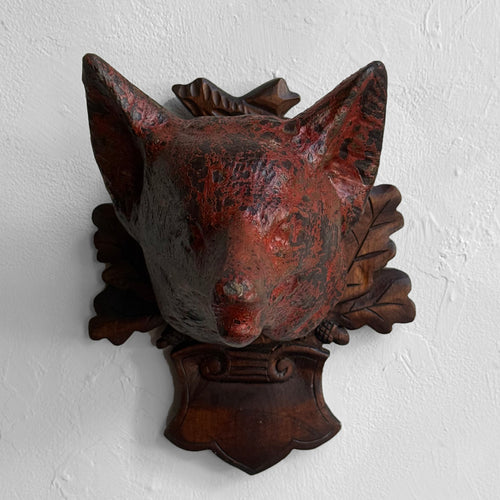 Black Forest Carved Fox Head (BFF-517)