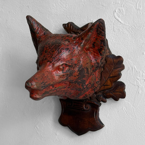 Black Forest Carved Fox Head (BFF-517)