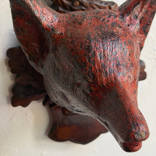 Black Forest Carved Fox Head (BFF-517)