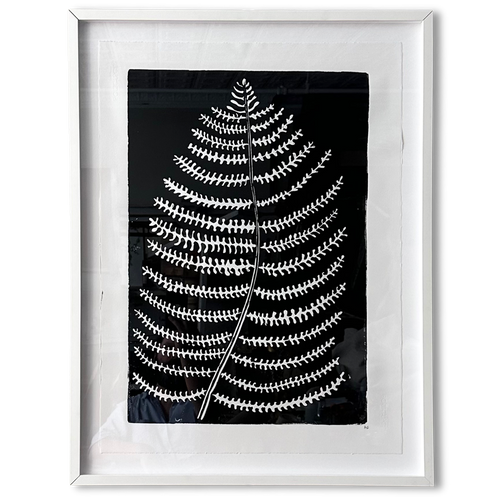 Hugo Guinness "Fern" Custom Framed Linocut