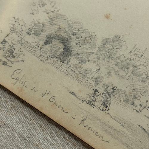 19th-century French Pencil Drawing by Alphonse Baril (#76)