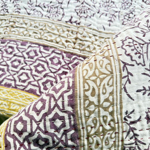 Vintage Sari Double Bedcover (JFDB-03)