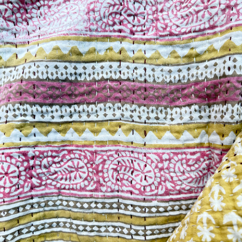 Vintage Sari Double Bedcover (JFDB-03)