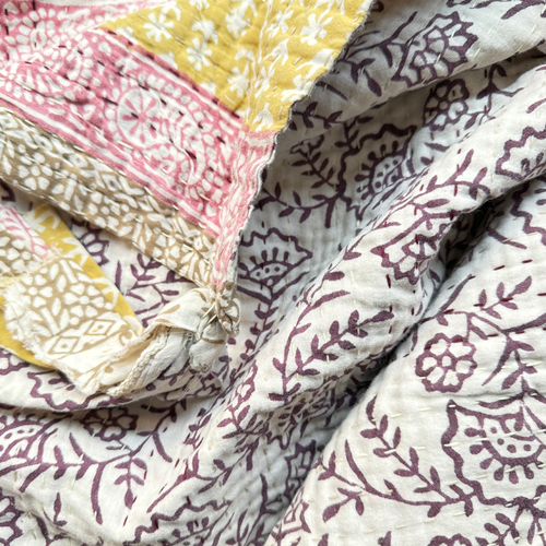 Vintage Sari Double Bedcover (JFDB-03)