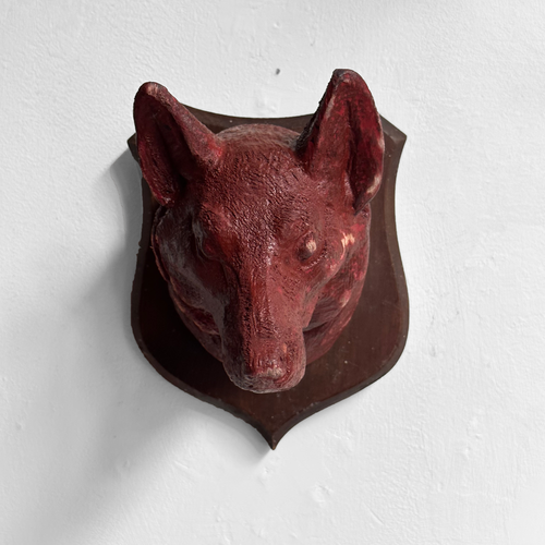 Antique Black Forest Carved Fox Head (3248)