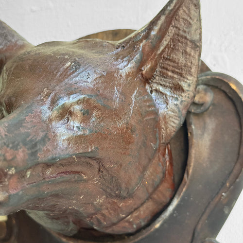 Early 20th-century Black Forest Carved Fox Head (9-15)