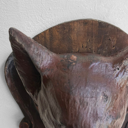 Early 20th-century Black Forest Carved Fox Head (9-15)