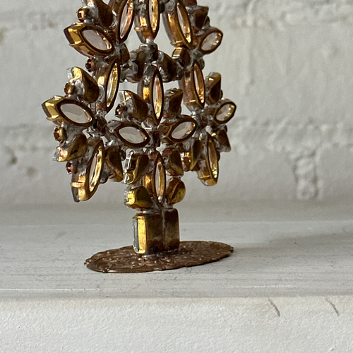 Crystal Jeweled Tree in Green & Navy