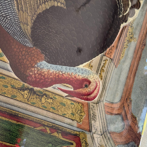 One-of-a-Kind Collaged Turkey Mat (#15)