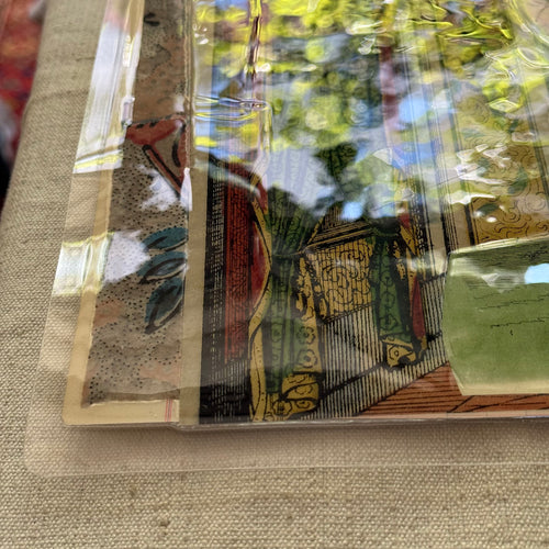 One-of-a-Kind Collaged Turkey Mat (#15)