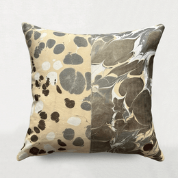 Hand Marbled One of a Kind Pillow #415