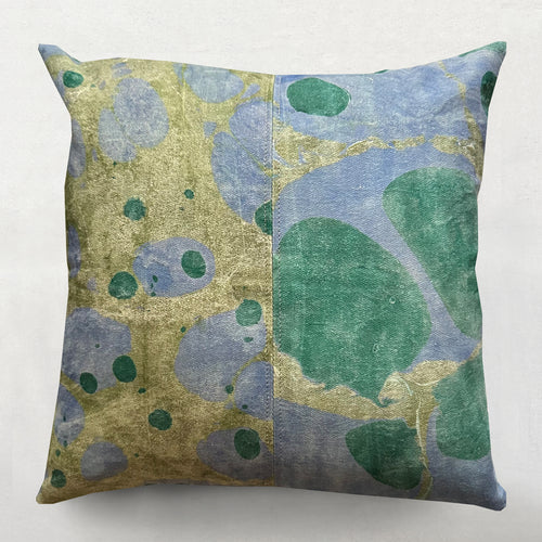 Hand Marbled One of a Kind Pillow No. MP615