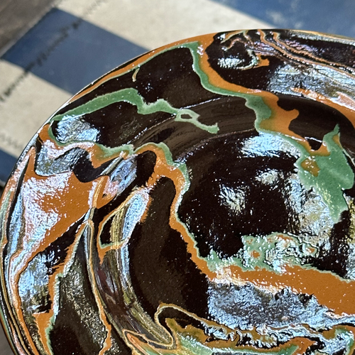 Marbled Dinner Plate in Byzance (1115)