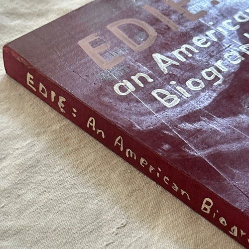 Leanne Shapton "Edie: an American Biography" Painted Wooden Book
