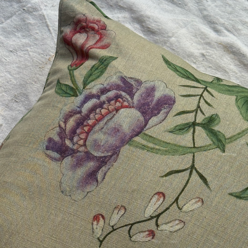 Custom John Derian for Pierre Frey "Le Paravent Chinois" Pillow in "Chantilly Cream" (#17)